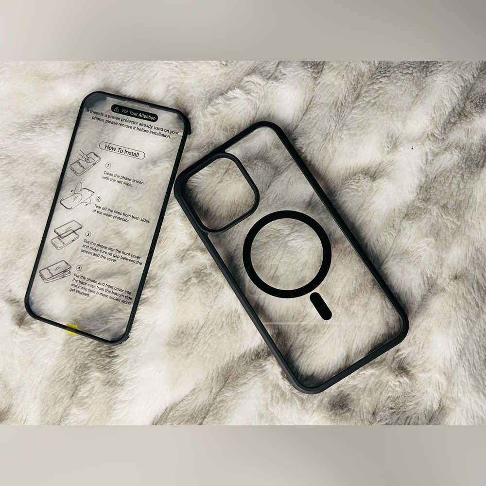 Black Magnetic 15 pro max Phone Case